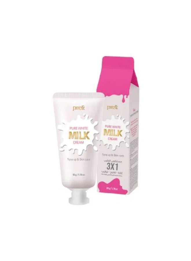 PRRETI Milk Extract Skin Lightening and Moisturizing Cream - 50g - Image 3